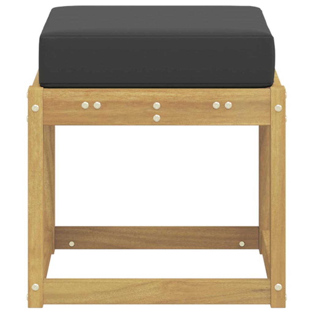 Outdoor Stool Bench White 43 x 43 x 45 cm Solid Acacia Wood