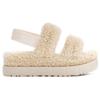 UGG Oh Fluffita замшевые уличные сандалии с открытым носком на плоской подошве с мехом женские сандалии натуральные 1120876-NAT