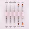Nail Art Double-Ended Brush Set for Line, Flower, and Gel Painting