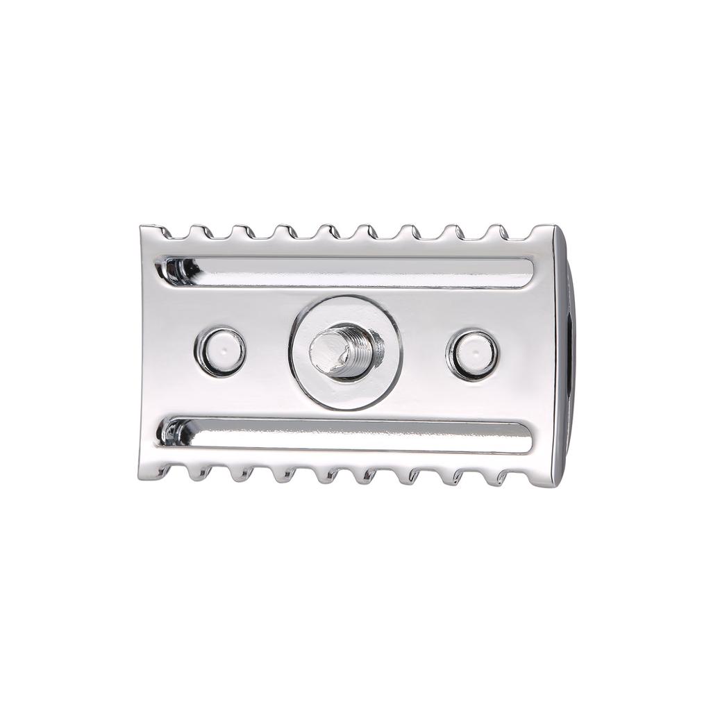 Безопасная бритва с двойным лезвием из нержавеющей стали с открытой гребенкой, головка безопасной бритвы для мужчин, инструмент для бритья бороды для парикмахера, для дома