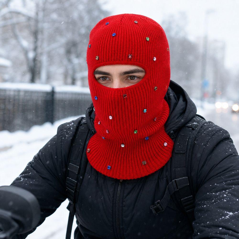 Stretchable Fit Full Face Balaclava Solid Winter Face Cover New Ski Face Cover Outdoor Use