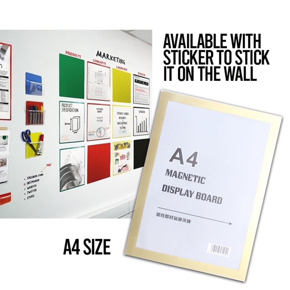 Self Adhesive Magnetic Photo Frame A3 A4 8.5x11inch Magnetic Display Board Display Stickers