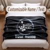 Depeche Mode Printed Flannel Blanket Custom Name Text Soft Warm Throw For Bedroom Holiday Gift