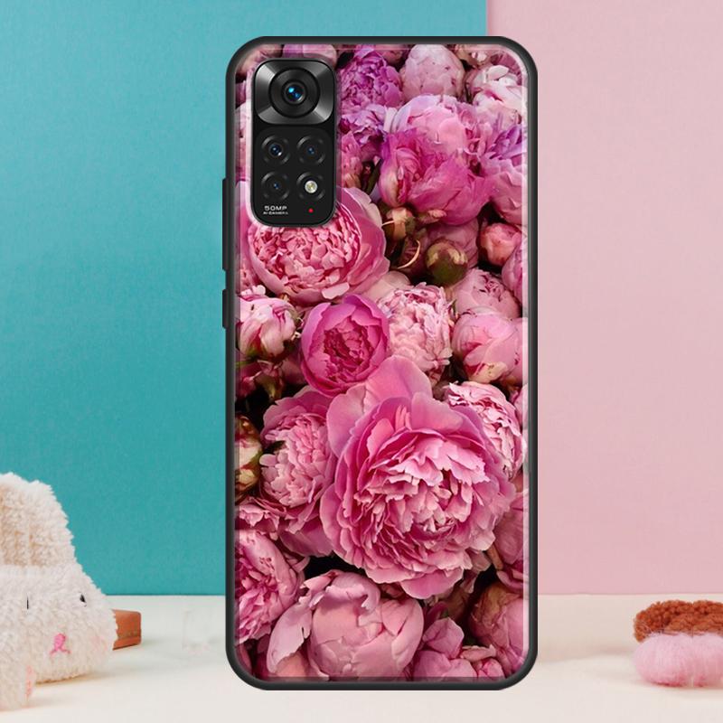 Пионы Красивый Цветочный Чехол Для Xiaomi Redmi Note 14 13 12 Pro 11 9 10 9S 10S 11S 12S Redmi 14C 13C 10C 12C Обложка