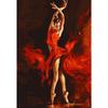 Abstract Ballet Girl Oil Canvas Painting Dancing Ballerina Cudros Posters and Prints For Living Room Porch Home Wall Art Decor