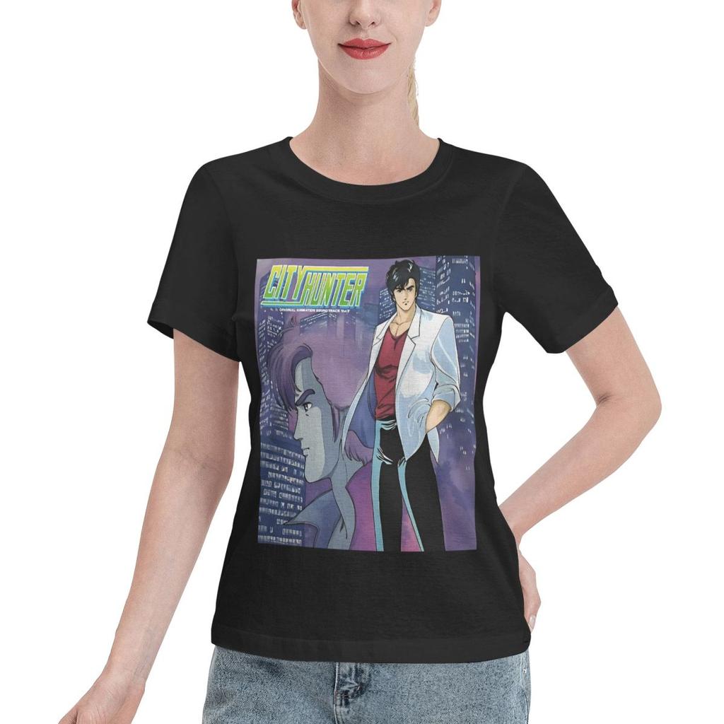 High Quality City Hunter Ryo Saeba Nicky Larson Unisexs Tshirt Boho Streetwear Tee