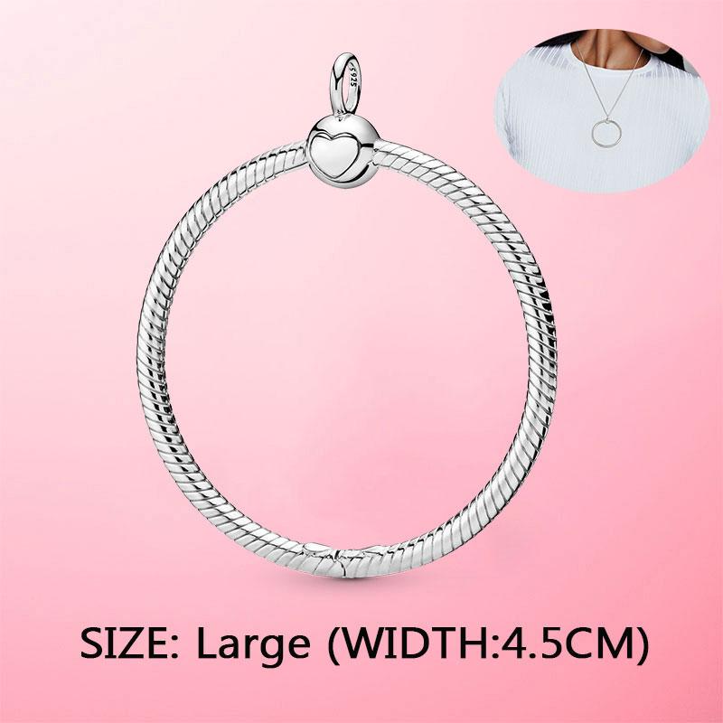 New 925 Sterling Silver & Rose Gold Color O Pendant Fit Original Necklace DIY Charms Beads Jewelry Gift Hot