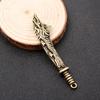Antique Bronze Dragon Tachi Keychain Pendant