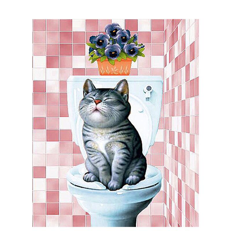 5D Diy Алмазная вышивка животное полная круглая алмазная живопись кошка Алмазная мозаика вышивка крестом подарок ручной работы