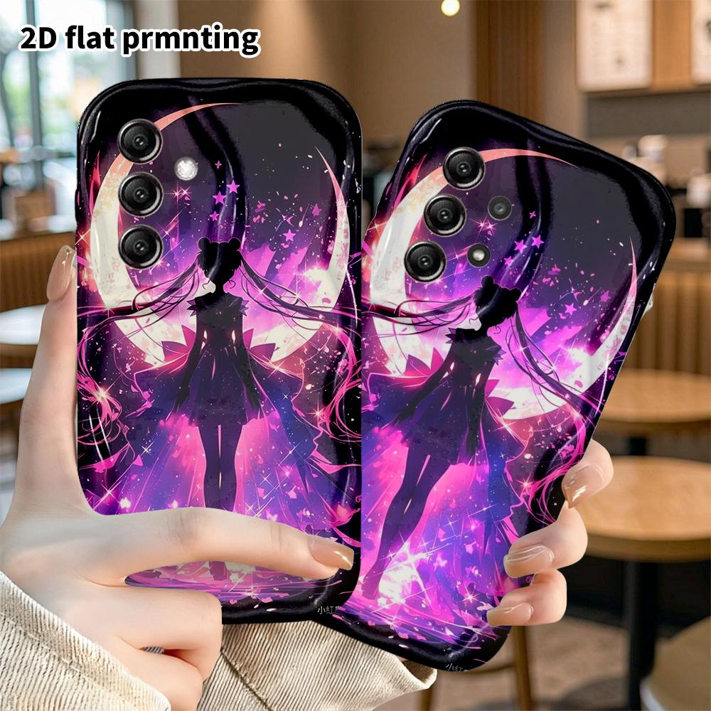 Phone Case: 2D Flat Samsung Galaxy A34 A35 M05 M06 S20 S22 S21 FE Plus 5G Protective Case, Girl Under the Moon, Christmas and Halloween Gift