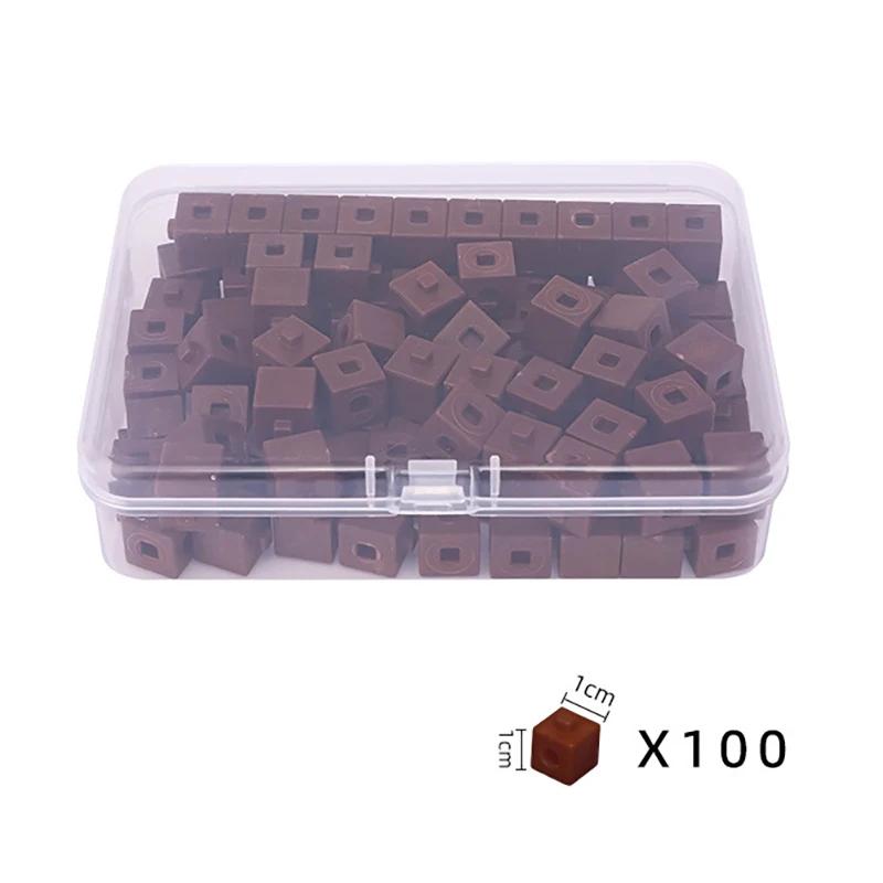 Linking Cubes Montessori Math Toys Number Blocks Learning Decimal Counter Teaching Aids Sensory Educational Toy for Children