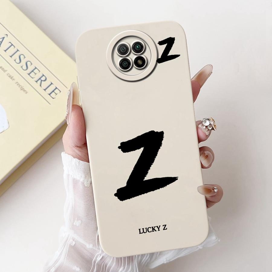Для Xiaomi Redmi Note 9T Чехол Мягкий Силикон Coque Счастливая Буква от A до Z Расписной Ударопрочный Funda для Redmi Note 9 5G note9 TCover