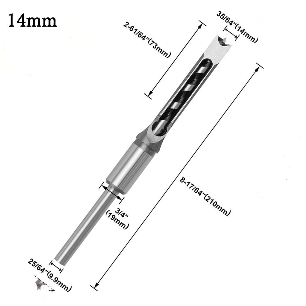 Деревообработка Резьба по дереву Сверло квадратное отверстие HSS сталь Долбление Сверло шнековое Руководство