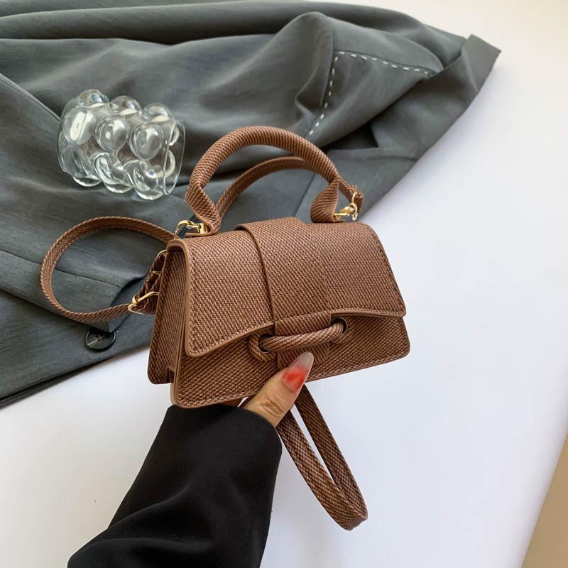 Популярная модная мини-сумочка новая однотонная с высокой текстурой женская сумка через плечо