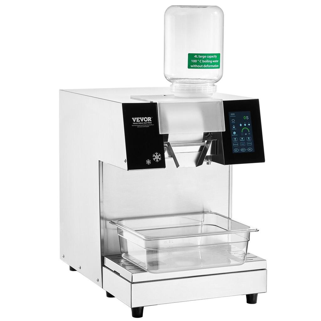 Commercial Snowflake Ice Machine 397LBS/24H Stainless Steel for Ice Cream