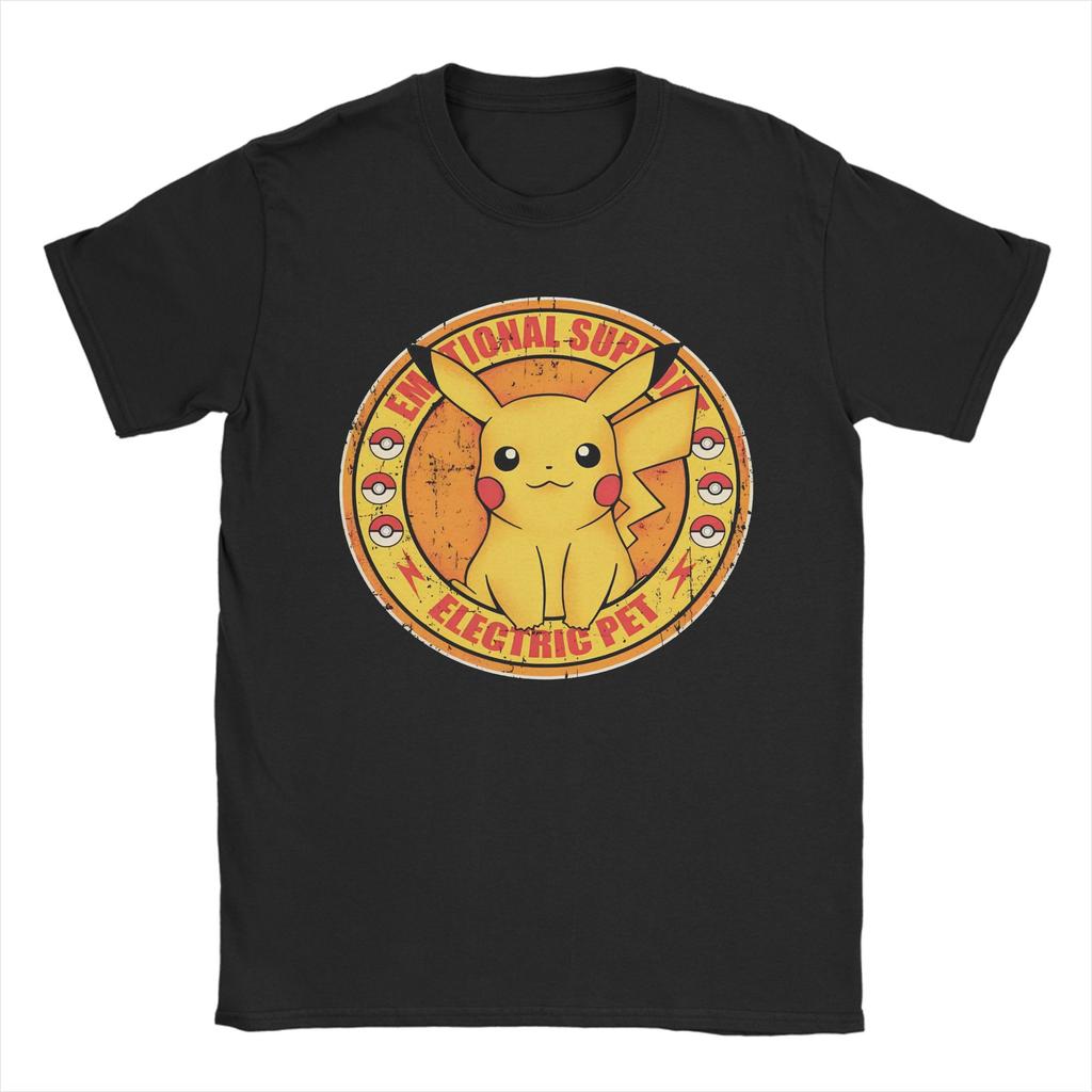 Ульцзанг Покемонизированный Спортзал Мультяшная Футболка Мужская Хлопковая с Коротким Рукавом Пикачу Круглый Вырез Летние Топы Футболки