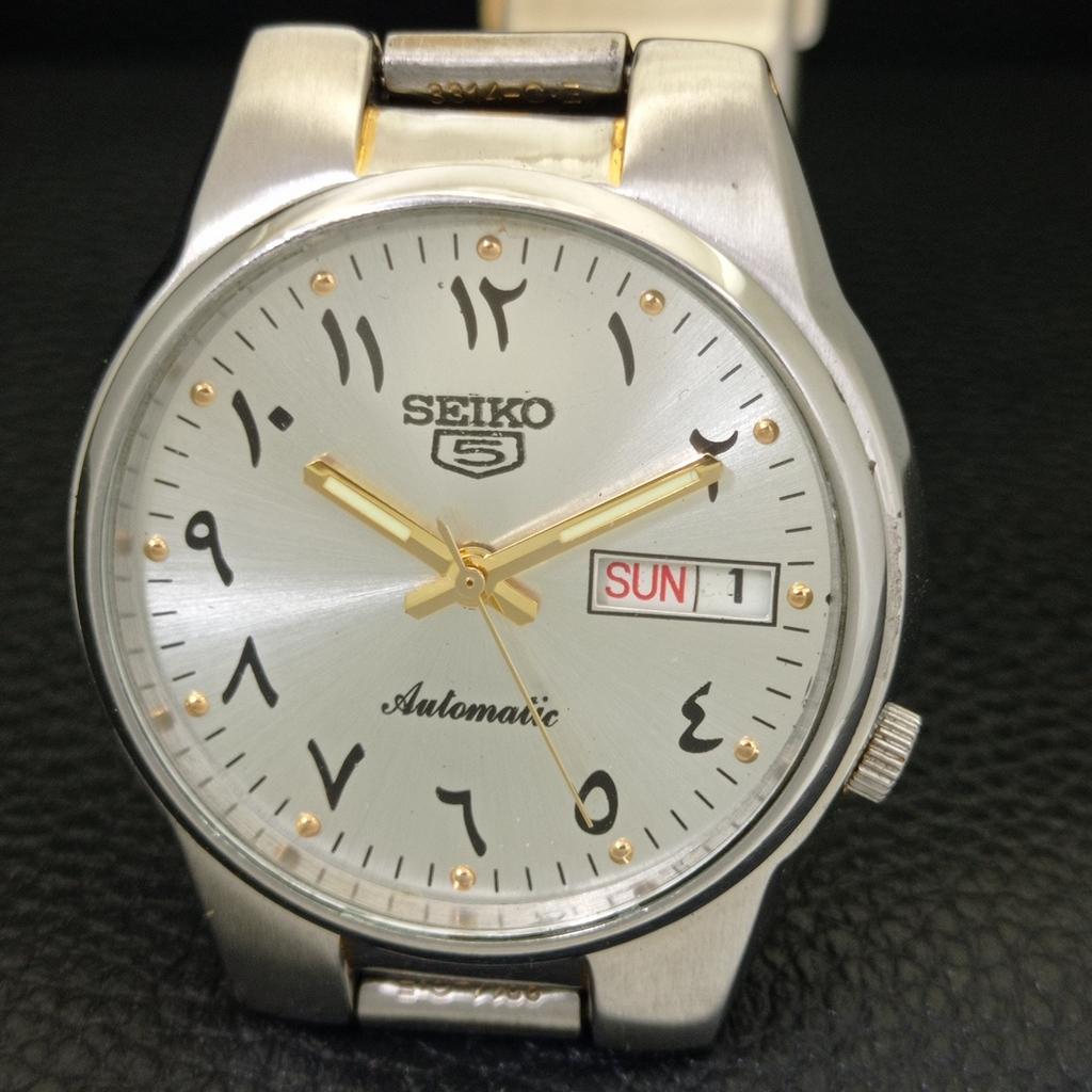ПОДЛИННЫЕ ВИНТАЖНЫЕ МУЖСКИЕ ЧАСЫ SEIKO 5 AUTOMATIC JAPAN 7S26A С СЕРЕБРИСТЫМ ЦИФЕРБЛАТОМ a702462-5