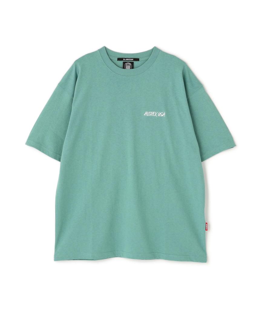 AVIREX GRAFFITI EMBROIDERY T-SHIRT XL mint 783-5234009
