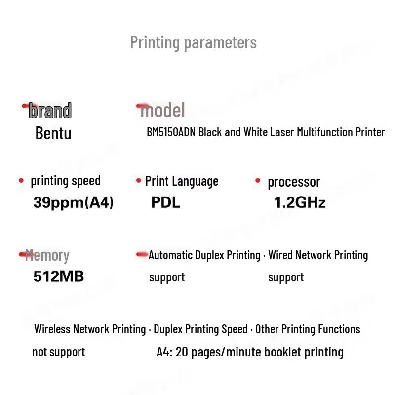 Pantum BM5150ADN A4 Монохромное многофункциональное лазерное устройство печати, с вилкой CN (адаптер в комплекте)