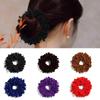 Pure Color Ponytail Holder Muslim Headwear Scrunchie Ornament Velvet Hair Rope