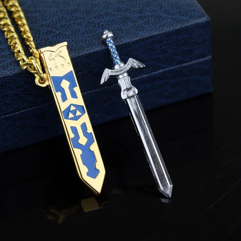 Game Zelda Link Skyward Sword Cosplay Necklace Unisex Openable Sword Pendant Necklaces Jewelry Accessories Gifts