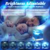 ODM USB Rechargeable Home Water Ripple Night Light RGB Aurora Projector Lamp 16 Colors Remote Control Modern Design Atmosphere