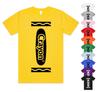 Crayon T-shirt Top World Book Day Funny Fancy Dress Adult Children's Kids Top