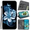 Чехол-кошелек из искусственной кожи с рисунком орхидеи для iPhone Samsung Infinix TECNO OPPO Realme Moto Blackview... для более чем 900 моделей телефонов