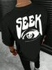 Футболки с принтом Seek Anticipated Gaze для мужчин, мягкие свободные футболки, дышащие летние уличные футболки в стиле хип-хоп, свободные футболки из хлопка