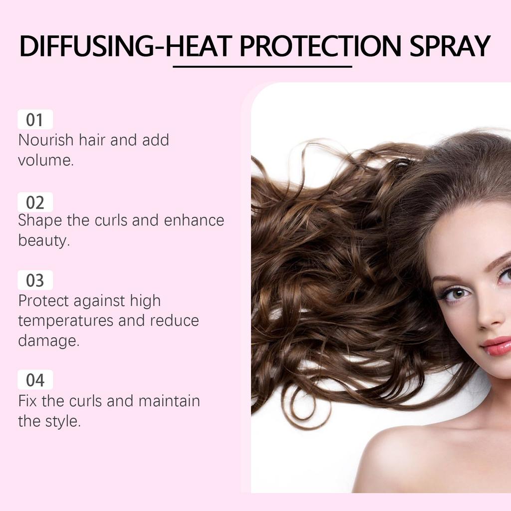 Спрей для ухода за вьющимися волосами Питает, защищает и завивает Спрей для ухода за волосами, который помогает придать форму вьющимся волосам и создать модный внешний вид, 100 мл