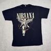 Футболка Nirvana In Utero Взрослая Маленькая Черная Ангел Брызги Принт Рок-группа
