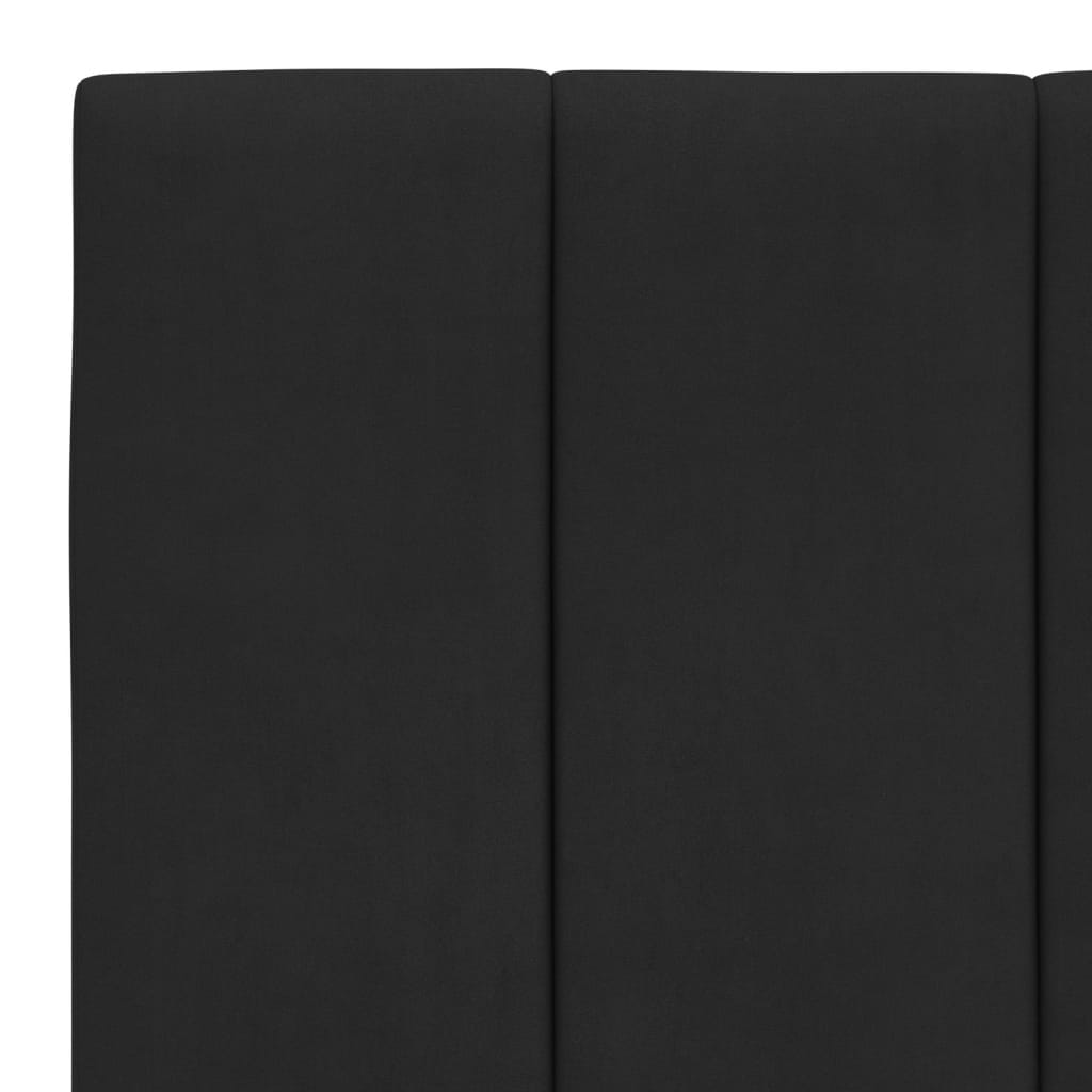 Vidaxl Łóżko Z Materacem, Czarne, 100X200 Cm, Aksamitne
