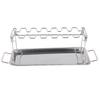 Chicken Leg Grill Rack with Drip Pan Stainless Steel Roaster Stand Barbecue Accessory