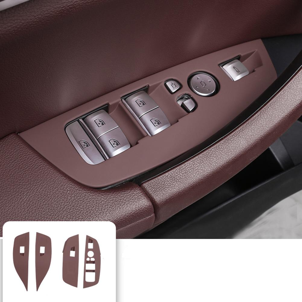 Для BMW X3X4X5 подходит для рамки кнопки окна автомобиля, украшения панели подъемника автомобиля, наклейки на внутреннюю центральную панель управления переключением передач