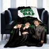1PC Green Day Flannel Blanket, Use for Birthday/Holiday Gift, Soft Blanket for Sofa/Bed/Camping/Office/Tourism Use,All Seasons