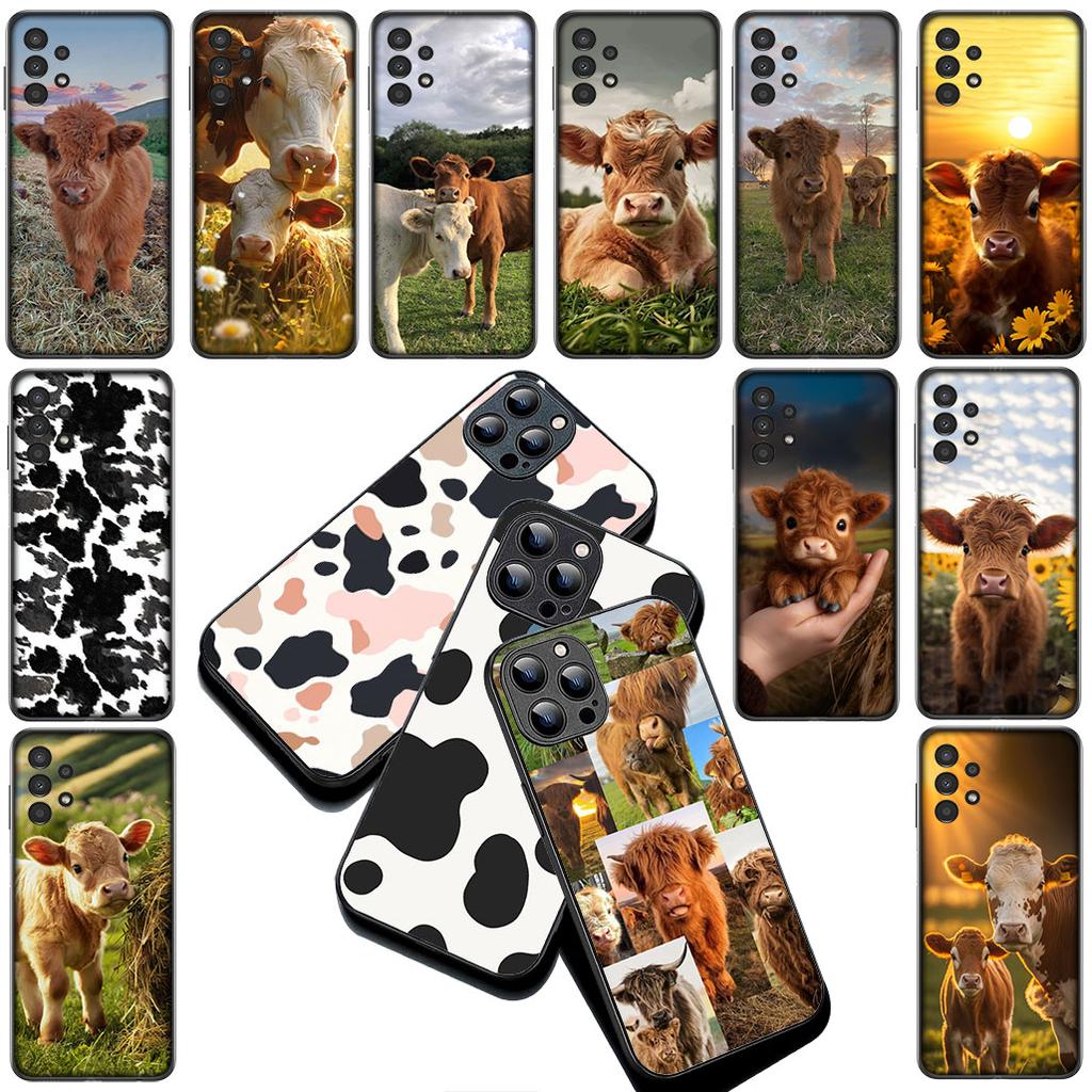 Cow Print Wallpaper Silicone Cover for Xiaomi Poco C75 C65 C85 X7 X6 M8 F7 F8 Ultra F6 Pro 5G Mi Coque Phone Case