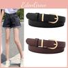 Leather Belt Vintage Women Versatile Decorative Waistband Casual Strap Jeans