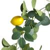 1.95m Spring Greenery Garland with Lemons Artificial Lemon Garland Green Eucalyptus Leaves Lemon Wreath for Front Door Party Table Wedding Decor