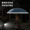 Простой цельный зонт с длинной ручкой, одинаковый для мужчин и женщин, автоматический увеличенный и прочный зонт с прямым стержнем, ветроустойчивый