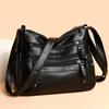 Multi Pocket Bag for Middle-aged and Elderly Women, Soft Leather Bag, Single Shoulder Crossbody Bag, Middle-aged Mother Bag