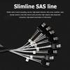 Тонкий Line SAS4.0 SFF-8654 8i на SATA 8 портов Адаптер Целевой Жесткий Диск 12 Гбит/с 50 см Компьютерный Серверный Адаптер Кабель