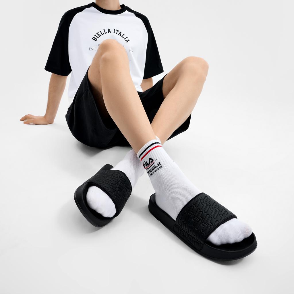 Fila Drifter Ретро Мода Универсальные Удобные Повседневные Сандалии Слипоны Мужская Обувь Черные F12M422504FBK