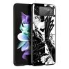 Пластиковый чехол для телефона с мультяшным рисунком для Samsung Galaxy Z Flip 7 6 5 4 Черная крышка для Galaxy Z Flip 3 Складной чехол Fundas Shell Funda Сумка