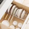 Pot Rack Bowl and Plate Storage Rack Expandable Pans Storage Rack with 7/10 Adjustable Compartments Kitchen Cabinet Storage Rack