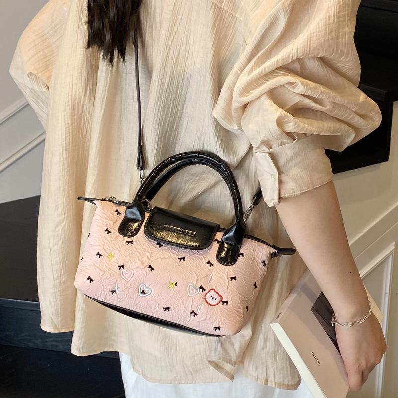 Cute Bow Small Bag Women's New Korean Sweet and Fashionable Versatile Shoulder Messenger Bag Foreign Hand Bag