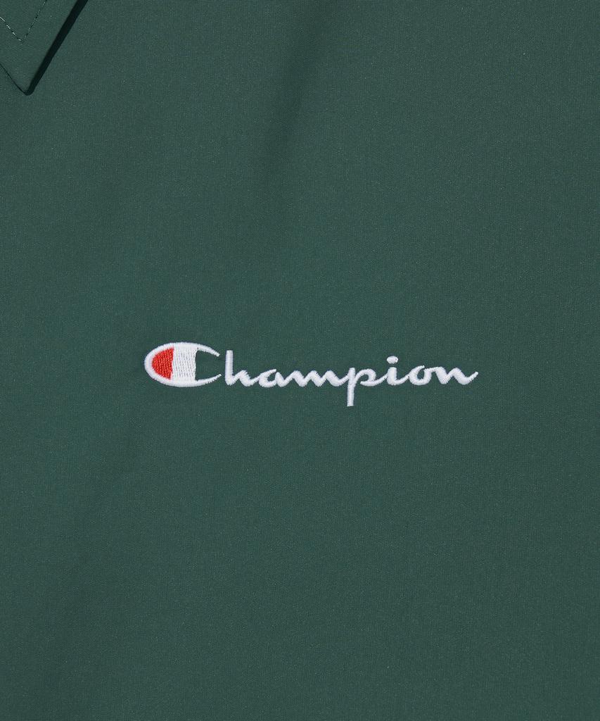 Champion Polyester Mesh Lined Coach Jacket Dark Green