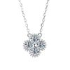 Moissanite Clover 3-Piece Jewelry Set Women Sterling Necklace Bracelet Earrings With GRA Certificate