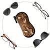 Hanging Sunglasses Storage Bag Leather Sunglasses Holder Butterfly Print Eyeglass Case  Women