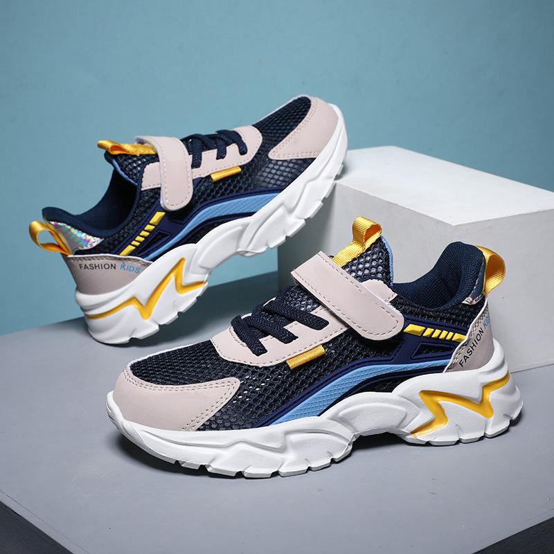 Детская спортивная обувь весна и лето новая для мальчиков и девочек дышащая одинарная сетка повседневная легкая пара сетчатых кроссовок кроссовки модная детская