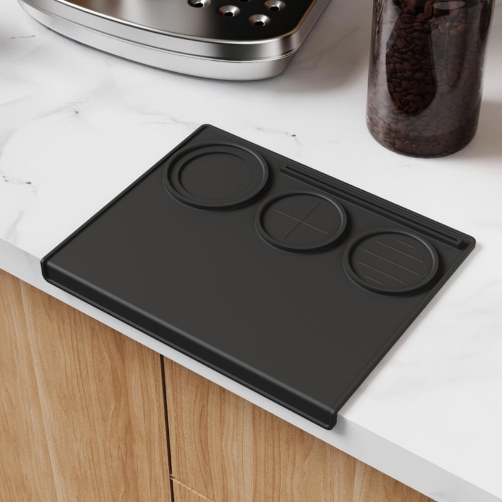 Heat Resistant Coffee Tamper Mat Non-Slip Silicone Barista Tamping Station Espresso Machine